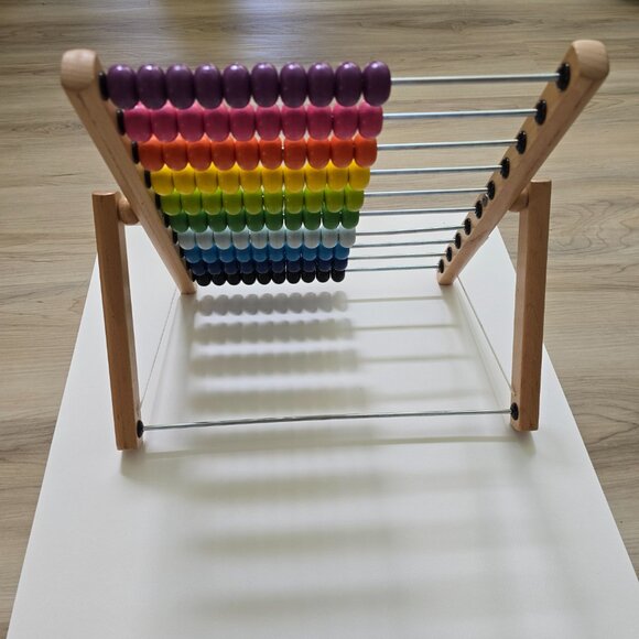 IKEA Mula Wooden Abacus 1990s, Bright rainbow, Fold-Up, Math Elementary Counting - Picture 12 of 14